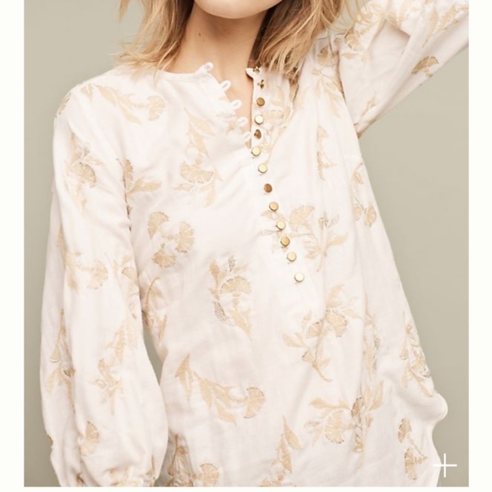 Anthropologie Floreat atley peasant top